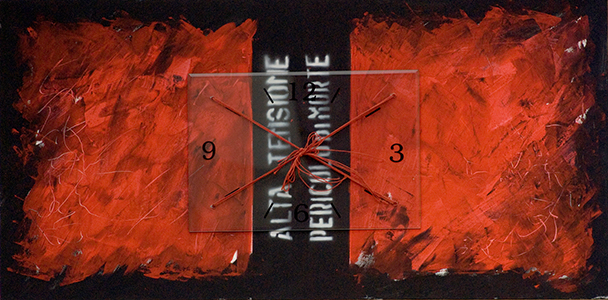 Alta tensione - tecnica mista - 60x30cm - Lucia Paese