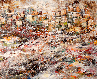 And the winter came - olio su tela - 70x100cm - Lucia Paese