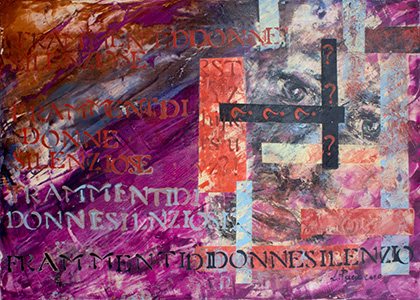 Frammenti di donne silenziose - olio su tela - 50x70cm - Lucia Paese