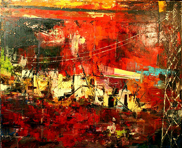 SOS Aria - olio su tela - 100x120cm - Lucia Paese