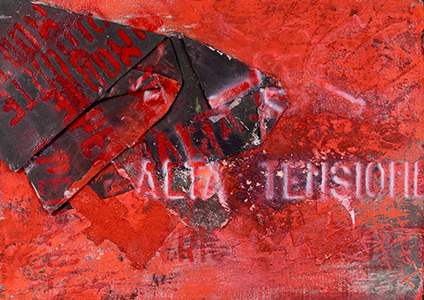 warning - 2015 - acrilico su carta di cotone - 43x30cm - Lucia Paese